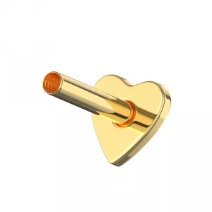 ​ 925 Sterling Silver 16 Gauge Internally Threaded Heart Design Base Labret Accessories