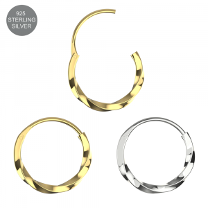 925 Sterling Silver Twisted Hoop Earring