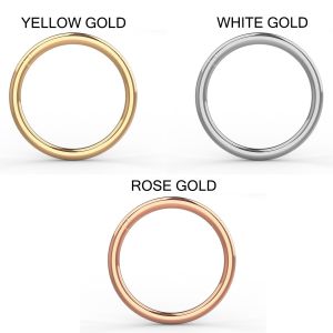 9K Solid Yellow Gold Classic Hinged Segment Ring