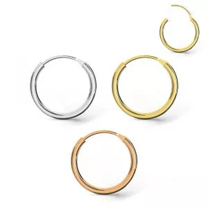 14K Gold Segment Hinged Hoop Ring for Nose and Ear