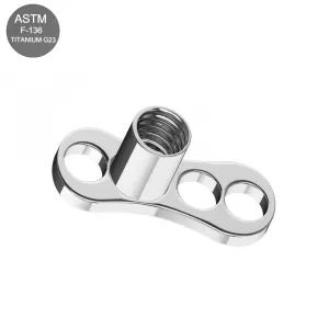 G23 Implant Grade Titanium 3-Hole Dermal Anchor Base