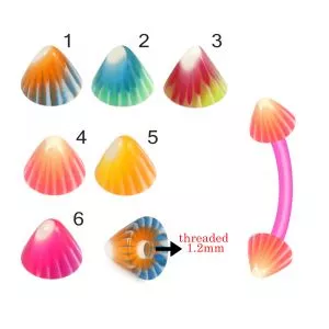 Bio Flex Eyebrow Banana With Multi Stripe and color UV Cones