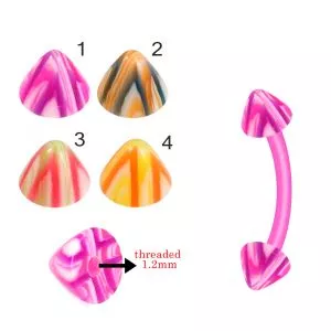 Bio Flex Eyebrow Banana With Melting colors Design UV Cones