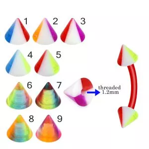 Bio Flex Eyebrow Banana With Colorful Design UV Cones