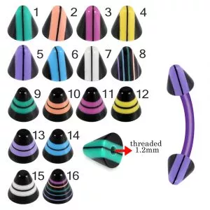 Bio Flex Eyebrow Banana With Fancy Stripes UV Cones