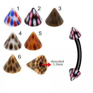 Bio Flex Eyebrow Banana With Colorful Wooden Pattern UV Cones