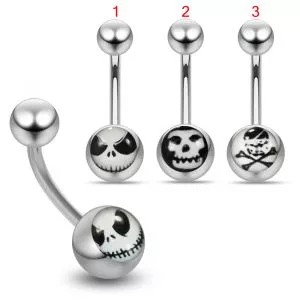 316L Surgical Steel Curved Belly Banana with Logo