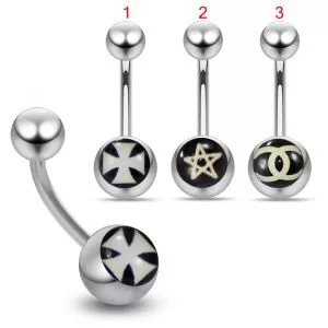 Logo in 316L Surgical Steel Belly Banana