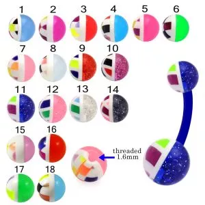 Bio Flex Banana Belly Bar With UV Half Checker UV Balls