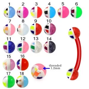 Bio Flex Eyebrow Banana With UV Half Checker UV Balls