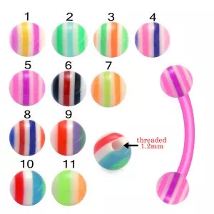 Bio Flex Eyebrow Banana With Marble Acrylic UV Balls