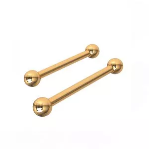 Rose Gold Anodized Eyebrow Body Jewelry Straight Barbell