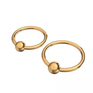 Rose Gold PVD Over 316L Surgical steel BCR Ring