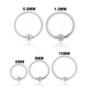 Flexible Surgical Steel Twisted BCR Piercing