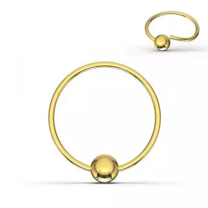Gold PVD Surgical Steel Flexible BCR Piercing