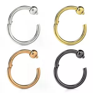 Surgical Steel BCR Clicker Piercing Ring