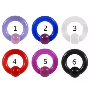 4G Heavy Gauge UV-Acrylic Captive Bead ring