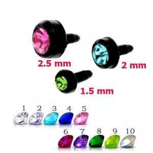 Bioflex jeweled Black Push-Fit heads