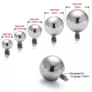 Ball Dermal Anchor Tops | Dermal Anchors