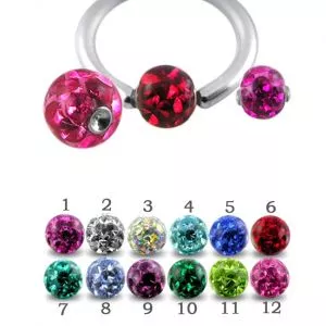 Multi Crystals with Epoxy Cover BCR Dimple stone Ball