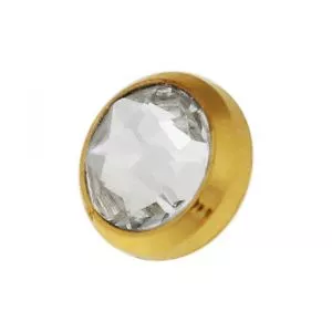 Flat Stone PVD Anodized Dermal Anchor Tops