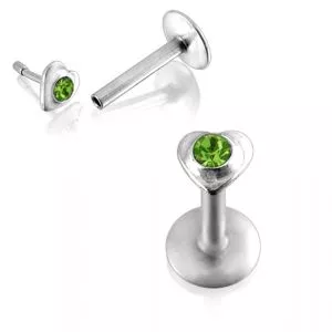 Heart Shaped jewelled Madonna Labret