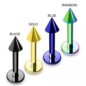 Anodized Labrets Surgical Steel With Cone
