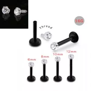 Blackline Madonna Labret with Jeweled Bio Top