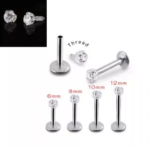 Steel Madonna Labret with Jeweled Bio Top