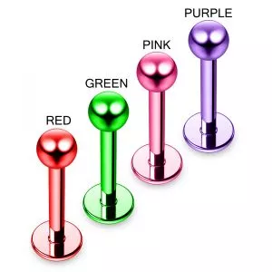 316L Surgical Steel Anodized Labret piercing Jewelry
