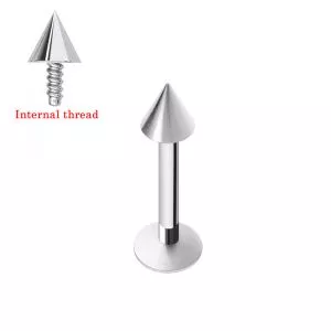 316L Surgical Steel Top Cone with Convex Back Labret