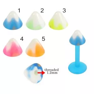 Bio Flex Labret With Cream Design UV Cone