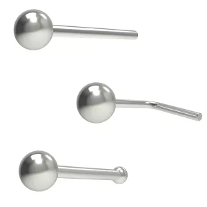 Plain Ball Top 925 Sterling Silver Nose Pin