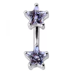 Twin Stars Spinal Belly Button Ring