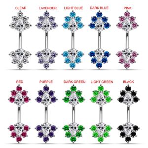 Fancy Jeweled Spinal Belly Button Ring