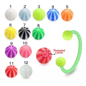 Acrylic Circular Barbells UV Balls CBB Piercings