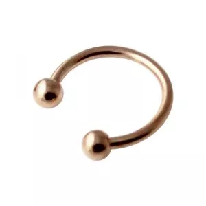 Rose Gold PVD Over 316L Surgical steel Horseshoe piercing