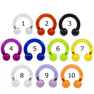 UV-Acrylic 6G Heavy Gauge piercing Circular Barbell Ring