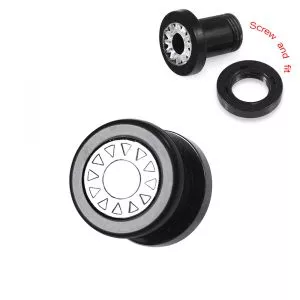 UV Screw Fit Sun Laser cut-out Flesh Externally Threaded Tunnel