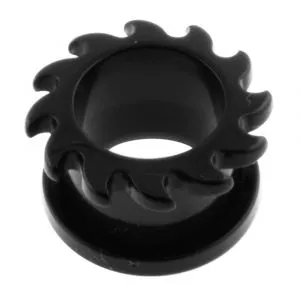 UV Casting Black Color Ear Flesh Tunnel