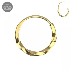 925 Sterling Silver Twisted Hoop Earring