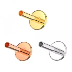 925 Sterling Silver 16 Gauge Internally Threaded Flat Back Labret Accessories