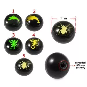Dolphin, Scorpion & Spider Logo With Black UV Ball