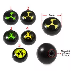 Bio Hazard Logo with Black UV Ball
