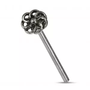 9mm Flower Straight Nose Pin