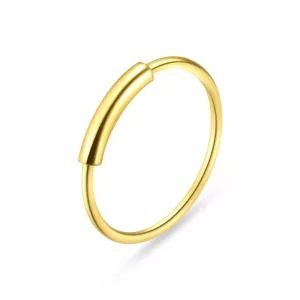 925 Silver Sleeve Center Bendable Hoop Nose Ring