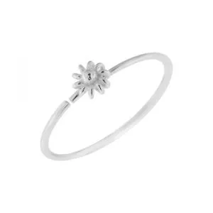 Open Hoop BCR 925 Sterling Silver Flower Nose and Ear Tragus Ring
