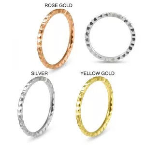 925 Sterling Silver Radiant Reflections Laser-Cut Nose Hoop Ring