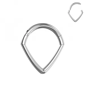 925 Sterling Silver tear dropped hinged segment clicker