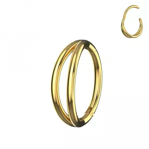 Premium 925 Sterling Silver Double Row Illusion 925 Hinged Segment Ring